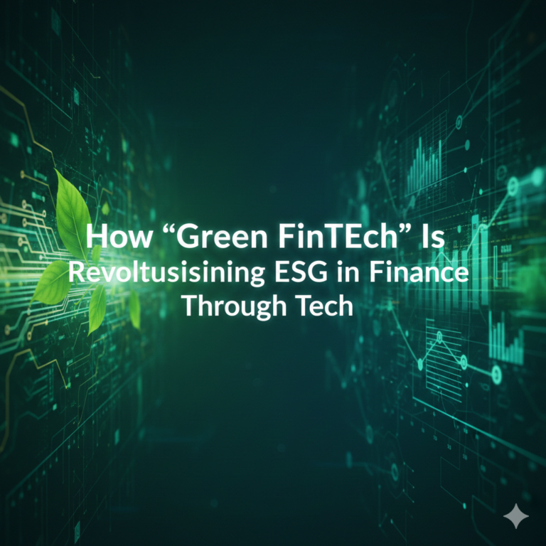 How “Green FinTech” Is Revolutionising ESG in Finance Through Tech