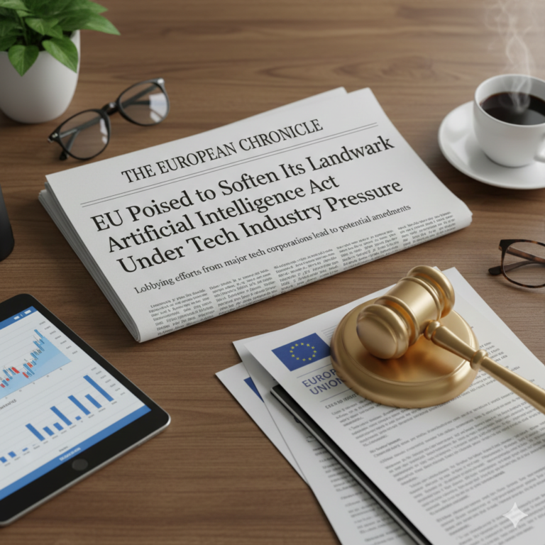 “EU Poised to Soften Its Landmark Artificial Intelligence Act Under Tech Industry Pressure”